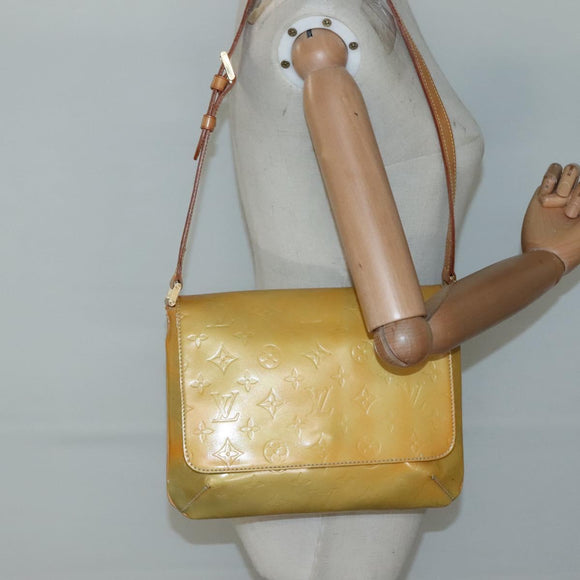 LOUIS VUITTON Monogram Vernis Thompson Street Bag Gris M91008 LV Auth ep10078