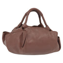 LOEWE Nappa Aire Hand Bag Leather Pink Gold Auth ep10081-1