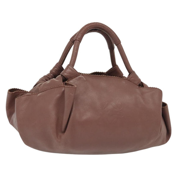 LOEWE Nappa Aire Hand Bag Leather Pink Gold Auth ep10081