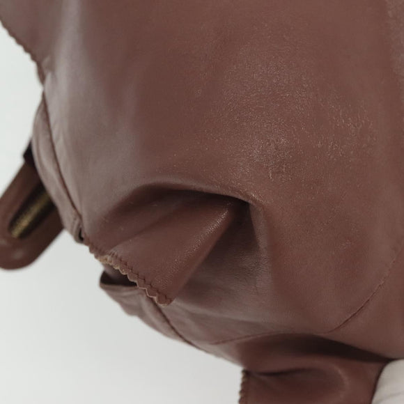 LOEWE Nappa Aire Hand Bag Leather Pink Gold Auth ep10081