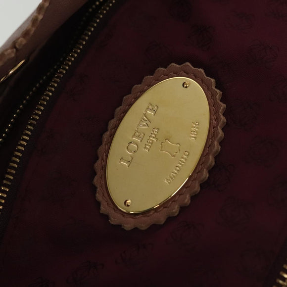 LOEWE Nappa Aire Hand Bag Leather Pink Gold Auth ep10081