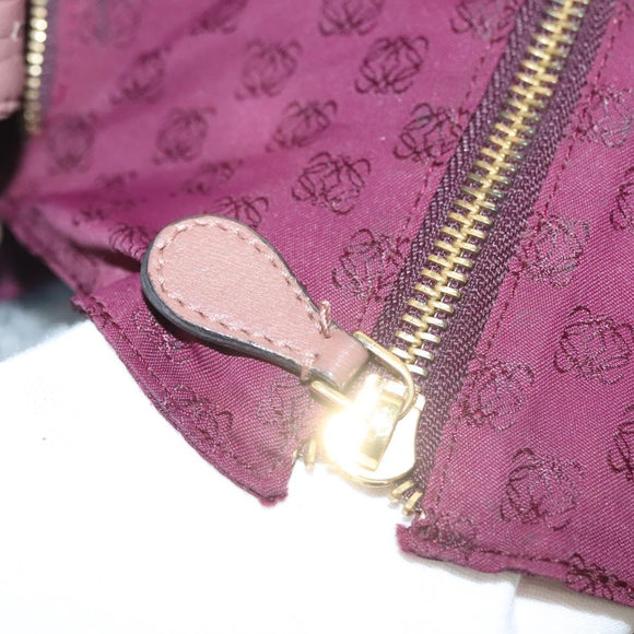 LOEWE Nappa Aire Hand Bag Leather Pink Gold Auth ep10081