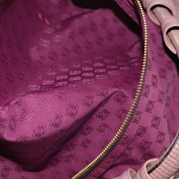 LOEWE Nappa Aire Hand Bag Leather Pink Gold Auth ep10081