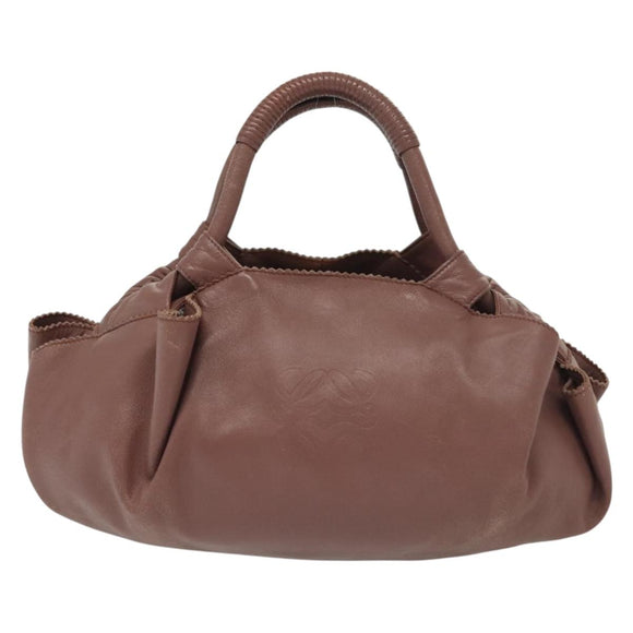 LOEWE Nappa Aire Hand Bag Leather Pink Gold Auth ep10081