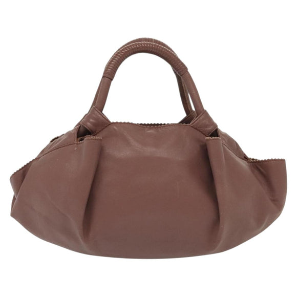 LOEWE Nappa Aire Hand Bag Leather Pink Gold Auth ep10081