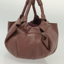 LOEWE Nappa Aire Hand Bag Leather Pink Gold Auth ep10081-4