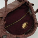 LOEWE Nappa Aire Hand Bag Leather Pink Gold Auth ep10081-7