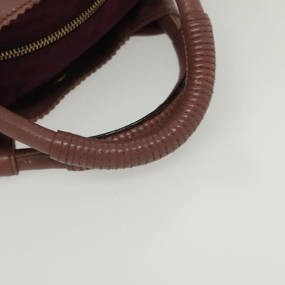 LOEWE Nappa Aire Hand Bag Leather Pink Gold Auth ep10081