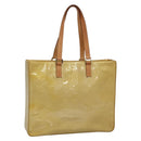 LOUIS VUITTON Monogram Vernis Columbus Tote Bag Beige M91023 LV Auth ep10083-1