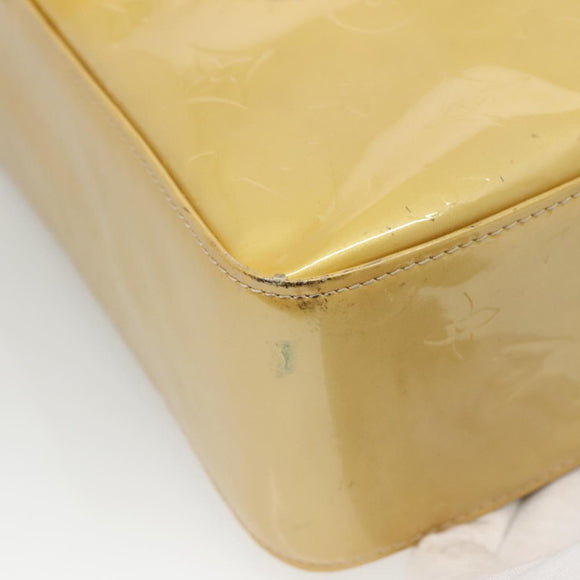 LOUIS VUITTON Monogram Vernis Columbus Tote Bag Beige M91023 LV Auth ep10083