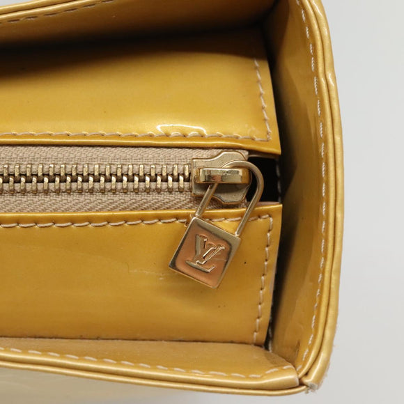 LOUIS VUITTON Monogram Vernis Columbus Tote Bag Beige M91023 LV Auth ep10083