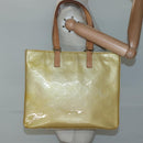LOUIS VUITTON Monogram Vernis Columbus Tote Bag Beige M91023 LV Auth ep10083-23