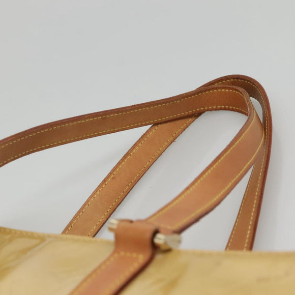 LOUIS VUITTON Monogram Vernis Columbus Tote Bag Beige M91023 LV Auth ep10083