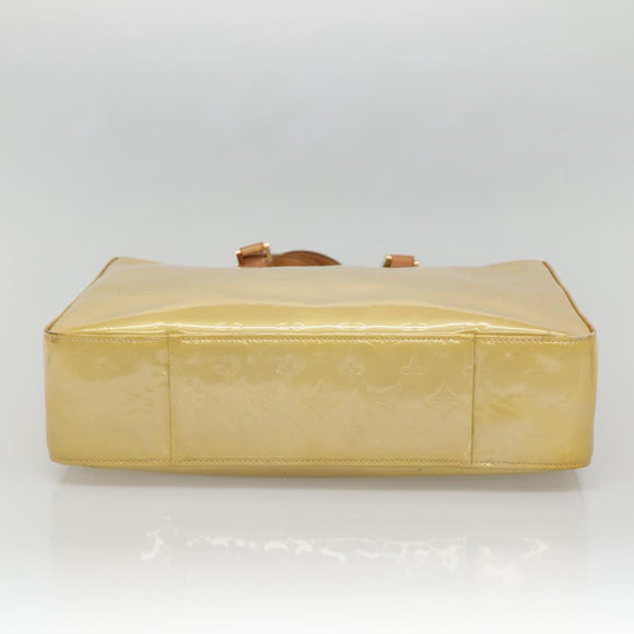LOUIS VUITTON Monogram Vernis Columbus Tote Bag Beige M91023 LV Auth ep10083