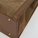 GUCCI Bamboo Hand Bag Suede Beige Gold 000 2853 0260 0 Auth ep10084-11