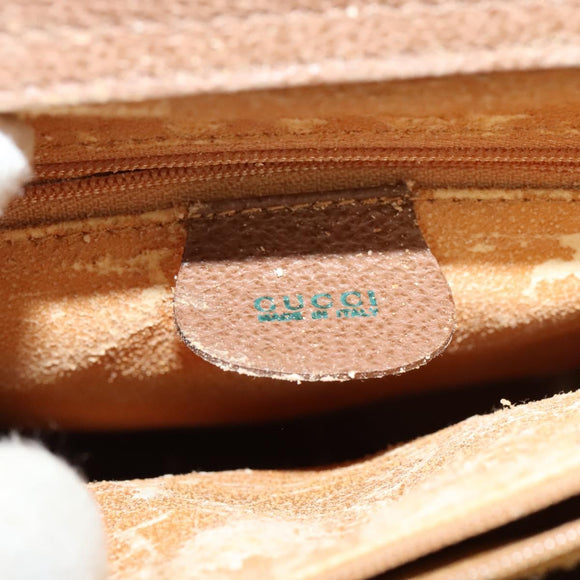 GUCCI Bamboo Hand Bag Suede Beige Gold 000 2853 0260 0 Auth ep10084