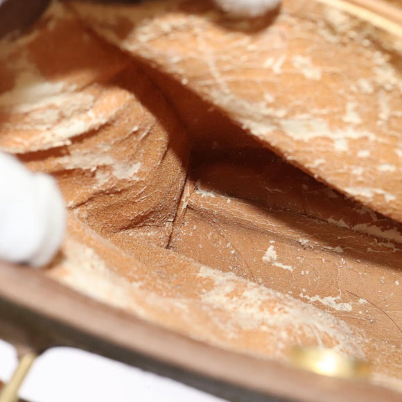 GUCCI Bamboo Hand Bag Suede Beige Gold 000 2853 0260 0 Auth ep10084