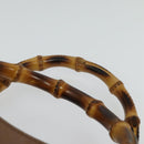 GUCCI Bamboo Hand Bag Suede Beige Gold 000 2853 0260 0 Auth ep10084-8