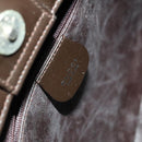 GUCCI Hand Bag Patent leather 2way Silver Brown 000 2058 0504 5 Auth ep10087-18