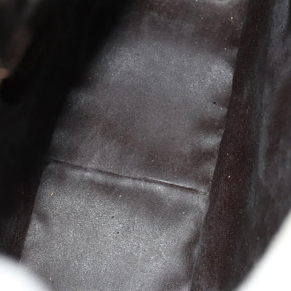 GUCCI Hand Bag Patent leather 2way Silver Brown 000 2058 0504 5 Auth ep10087