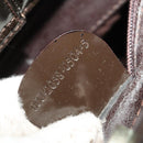 GUCCI Hand Bag Patent leather 2way Silver Brown 000 2058 0504 5 Auth ep10087-12