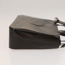 GUCCI Hand Bag Patent leather 2way Silver Brown 000 2058 0504 5 Auth ep10087-3