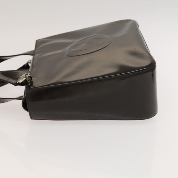 GUCCI Hand Bag Patent leather 2way Silver Brown 000 2058 0504 5 Auth ep10087