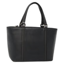 BURBERRY Hand Bag Leather Black Silver Auth ep10090-1