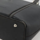 BURBERRY Hand Bag Leather Black Silver Auth ep10090-9