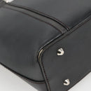 BURBERRY Hand Bag Leather Black Silver Auth ep10090-16