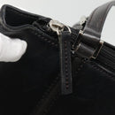 BURBERRY Hand Bag Leather Black Silver Auth ep10090-10