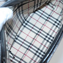 BURBERRY Hand Bag Leather Black Silver Auth ep10090-12