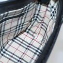 BURBERRY Hand Bag Leather Black Silver Auth ep10090-18