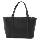 BURBERRY Hand Bag Leather Black Silver Auth ep10090-2