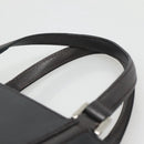 BURBERRY Hand Bag Leather Black Silver Auth ep10090-8