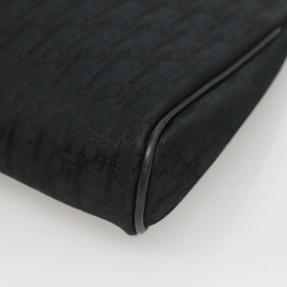 Christian Dior Trotter Canvas Clutch Bag Black Auth ep10093