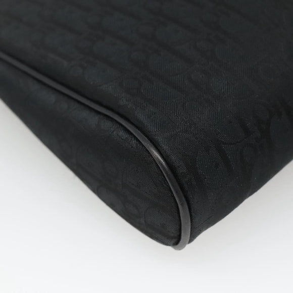 Christian Dior Trotter Canvas Clutch Bag Black Auth ep10093