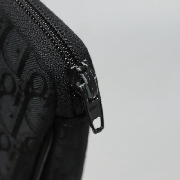 Christian Dior Trotter Canvas Clutch Bag Black Auth ep10093