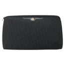 Christian Dior Trotter Canvas Clutch Bag Black Auth ep10093-2