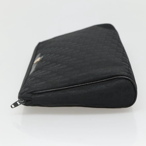 Christian Dior Trotter Canvas Clutch Bag Black Auth ep10093