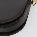 CELINE Shoulder Bag Leather Brown Gold Auth ep10103-9
