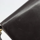 CELINE Shoulder Bag Leather Brown Gold Auth ep10103-10