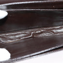 CELINE Shoulder Bag Leather Brown Gold Auth ep10103-11