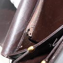 CELINE Shoulder Bag Leather Brown Gold Auth ep10103-24