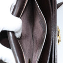 CELINE Shoulder Bag Leather Brown Gold Auth ep10103-25