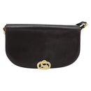 CELINE Shoulder Bag Leather Brown Gold Auth ep10103-13