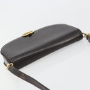 CELINE Shoulder Bag Leather Brown Gold Auth ep10103-6