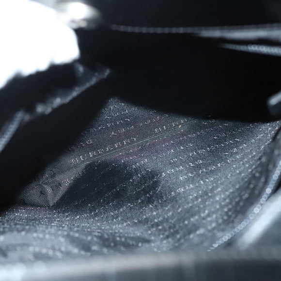 BURBERRY Nova Check Shoulder Bag PVC Beige Silver Auth ep10120