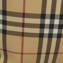 BURBERRY Nova Check Shoulder Bag PVC Beige Silver Auth ep10120-3