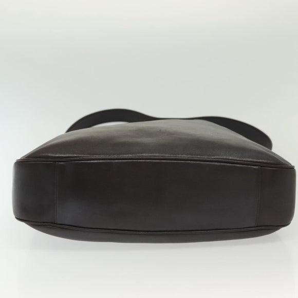 GUCCI Bamboo Hand Bag Leather 2way Black Gold 001 1577 Auth ep10141